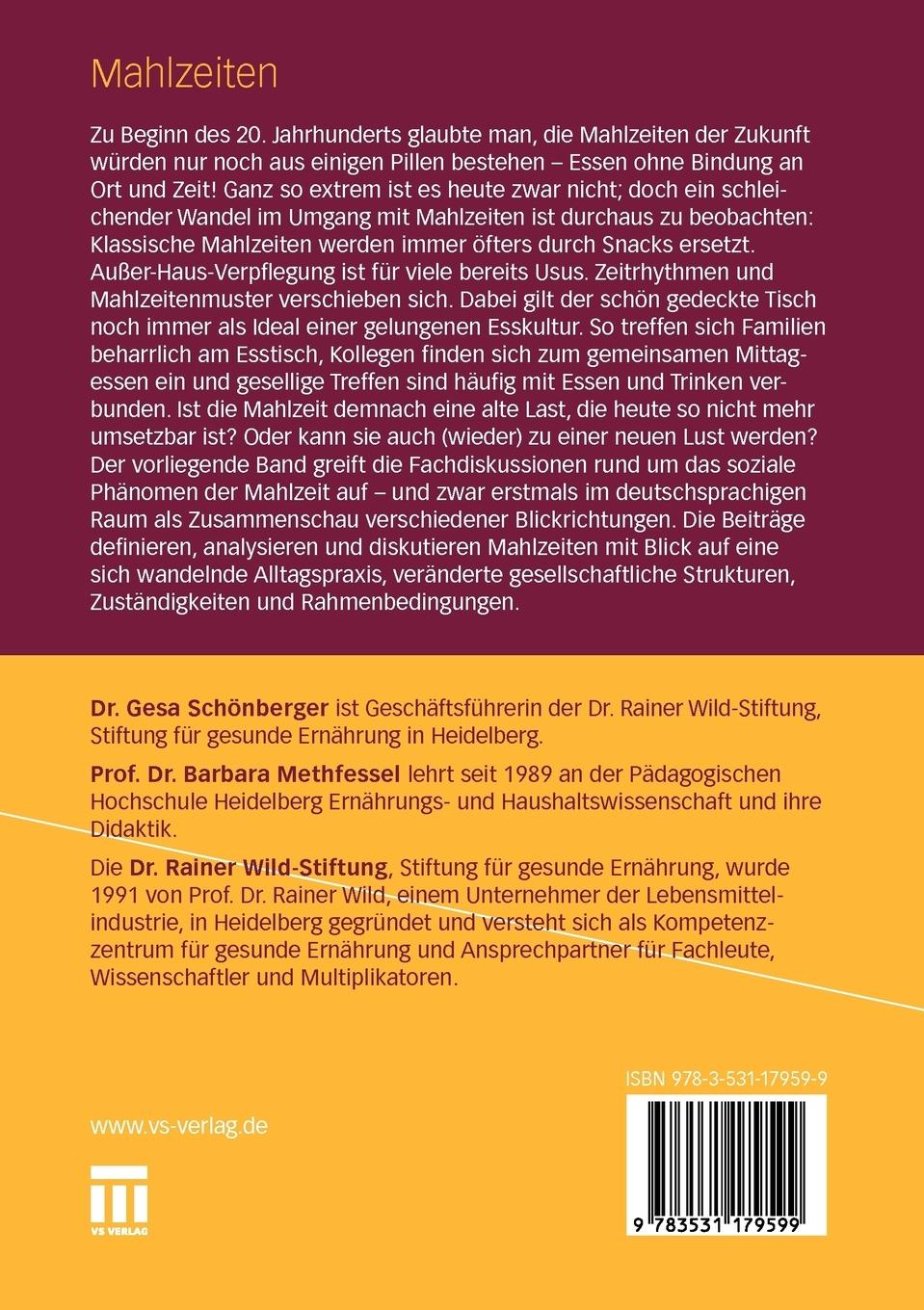 Rückseitencover Mahlzeiten