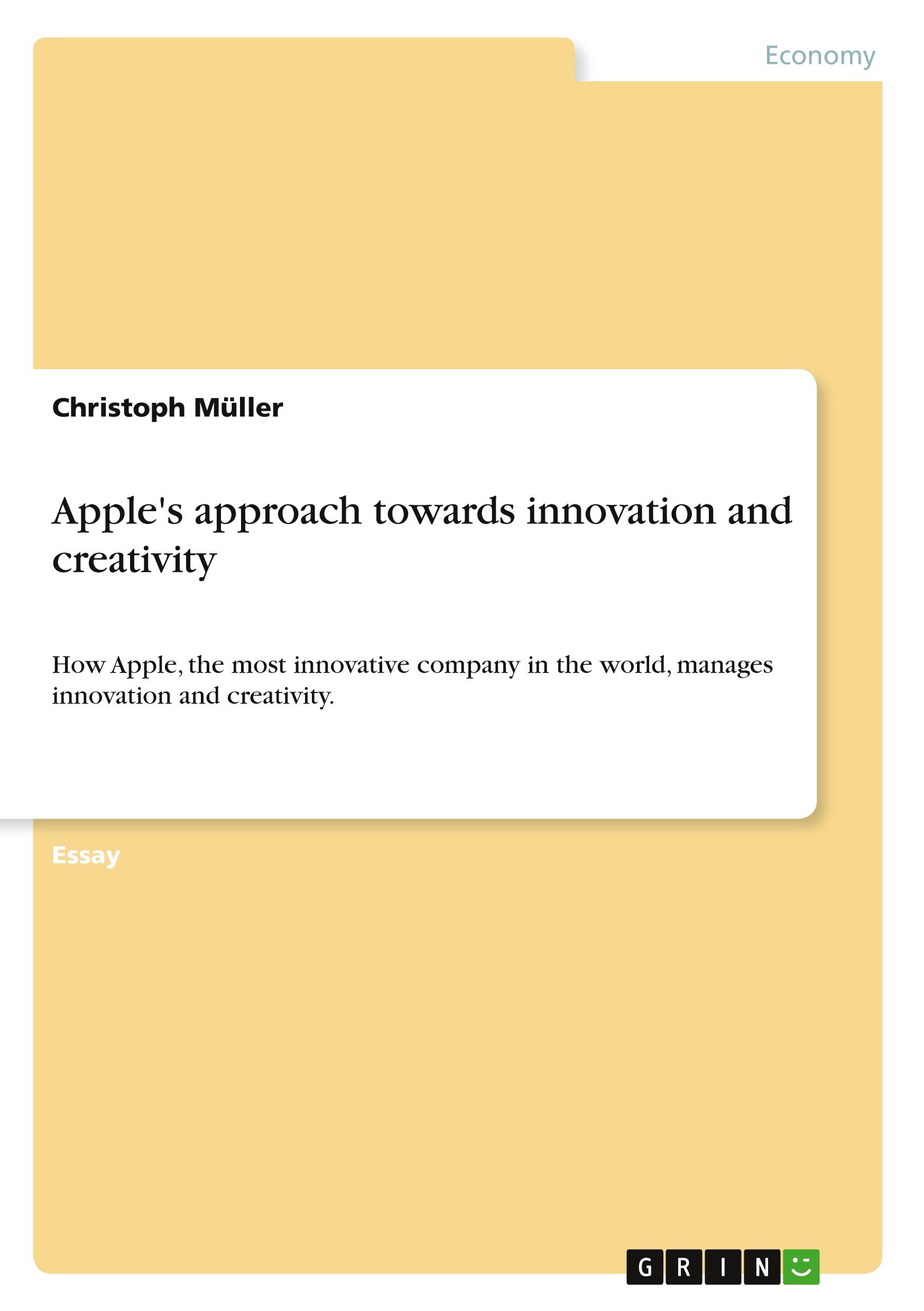 Vorderes Coverbild Apple's approach towards innovation and creativity