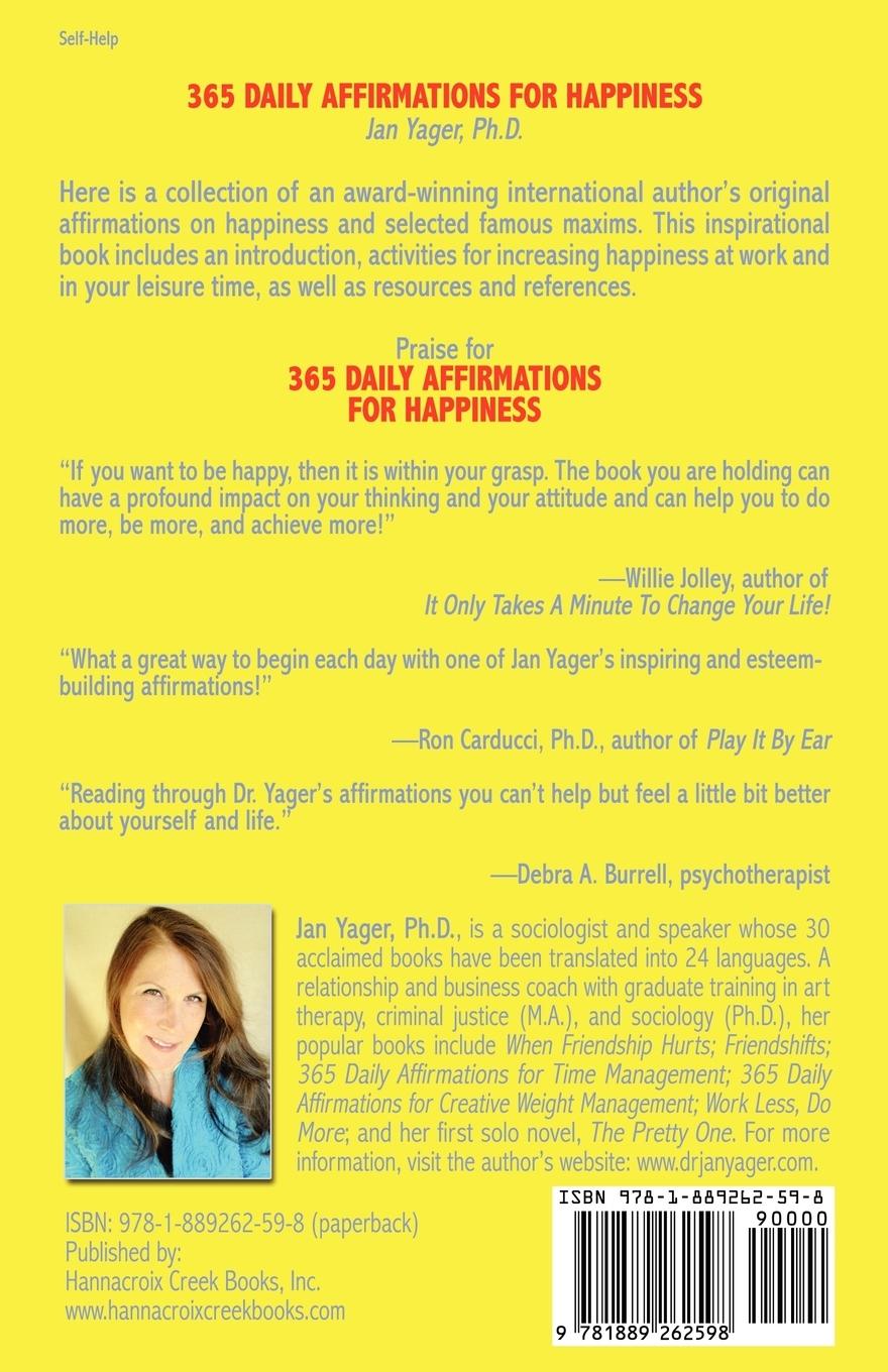 Rückseitencover 365 Daily Affirmations for Happiness