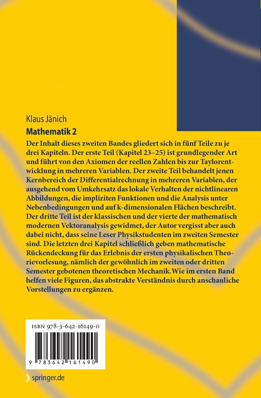 Rückseitencover Mathematik 2