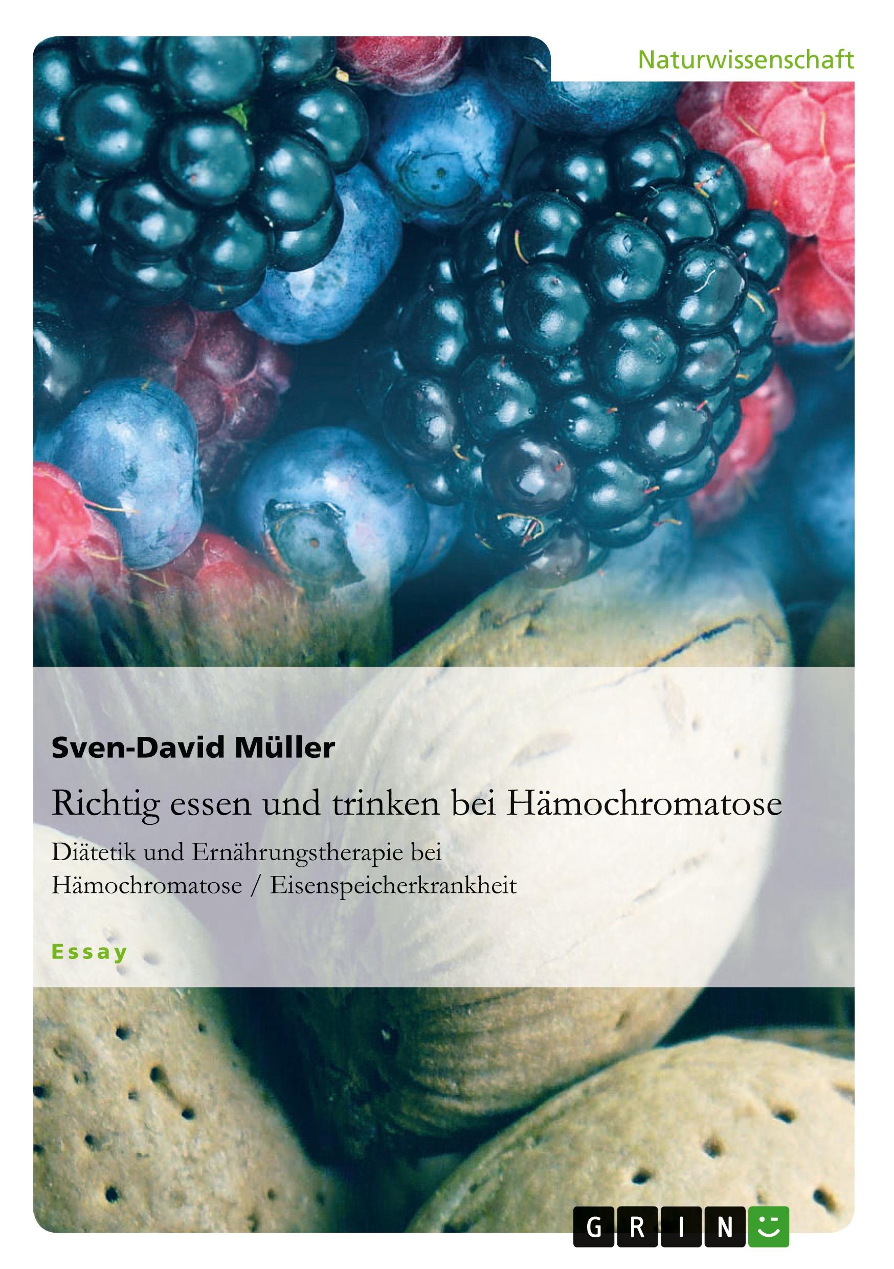 Vorderes Coverbild Richtig essen und trinken bei Hämochromatose