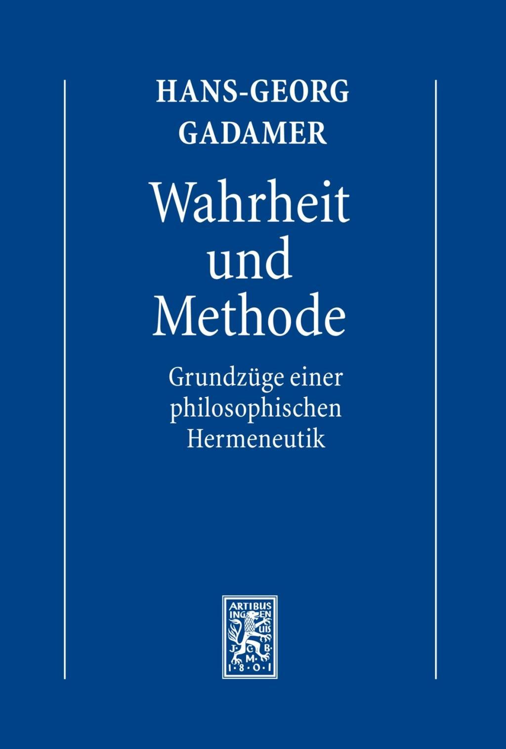 Vorderes Coverbild Hermeneutik I. Wahrheit und Methode