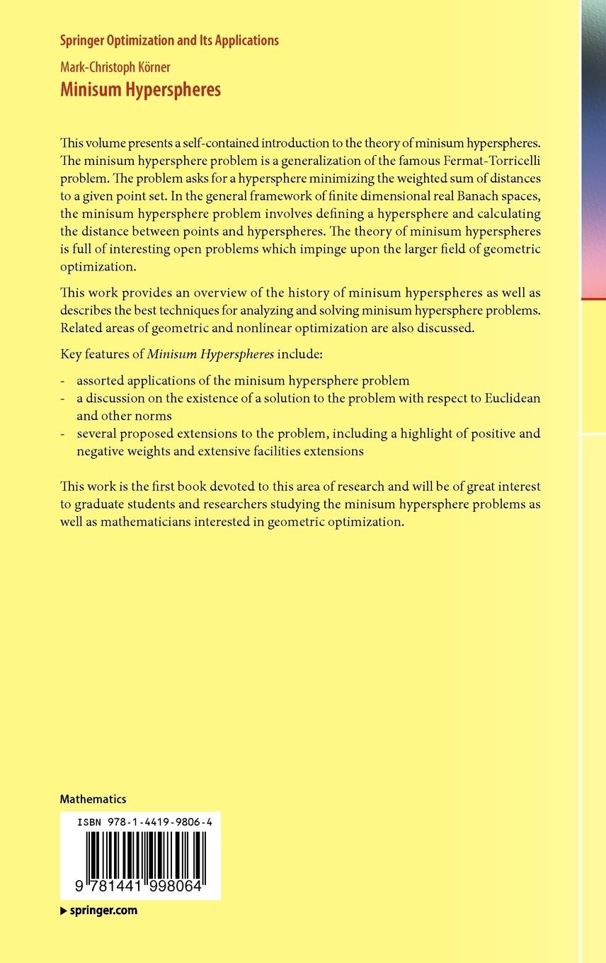 Rückseitencover Minisum Hyperspheres