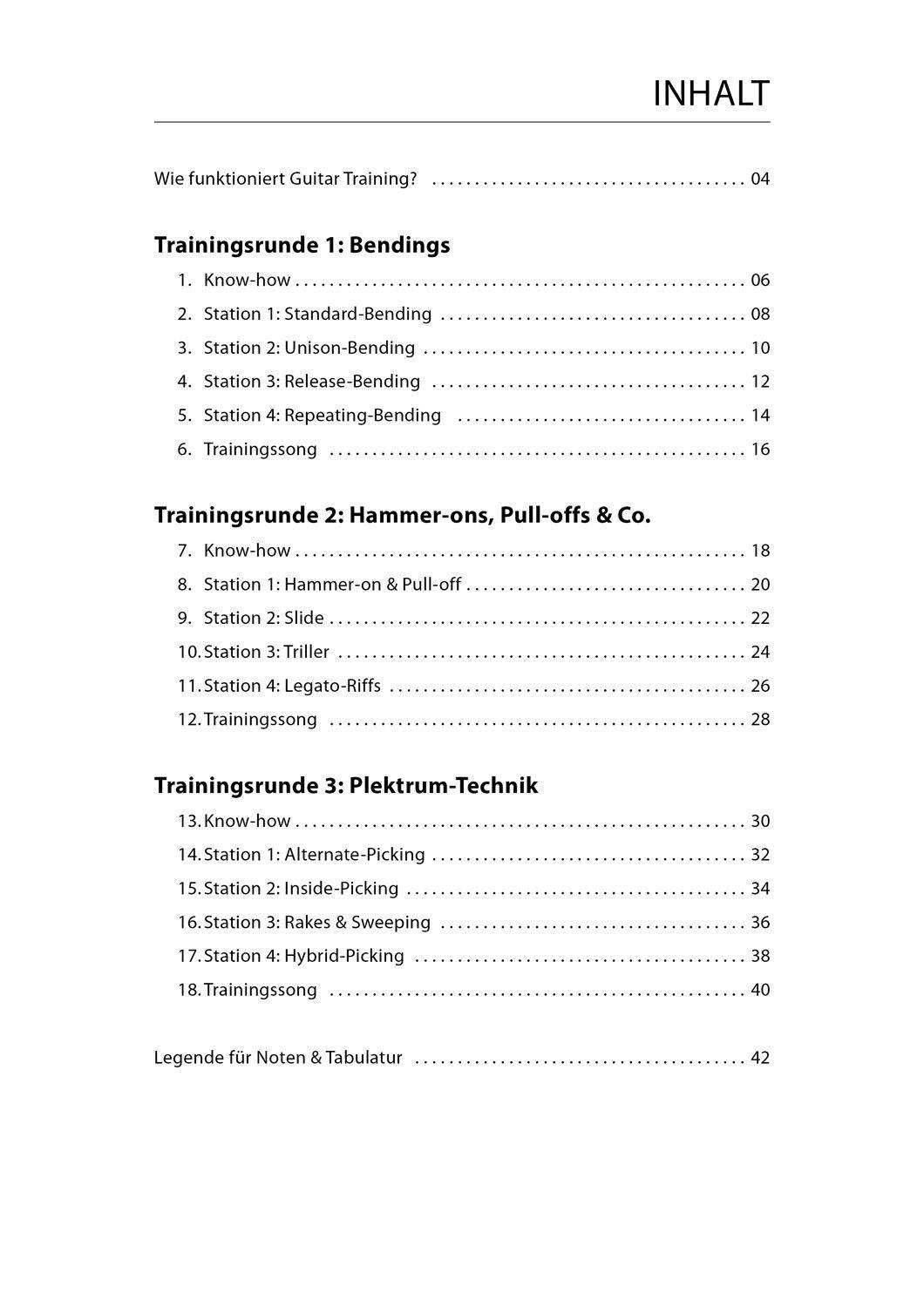 Beispielinhalt (Bild) Guitar Training Rock