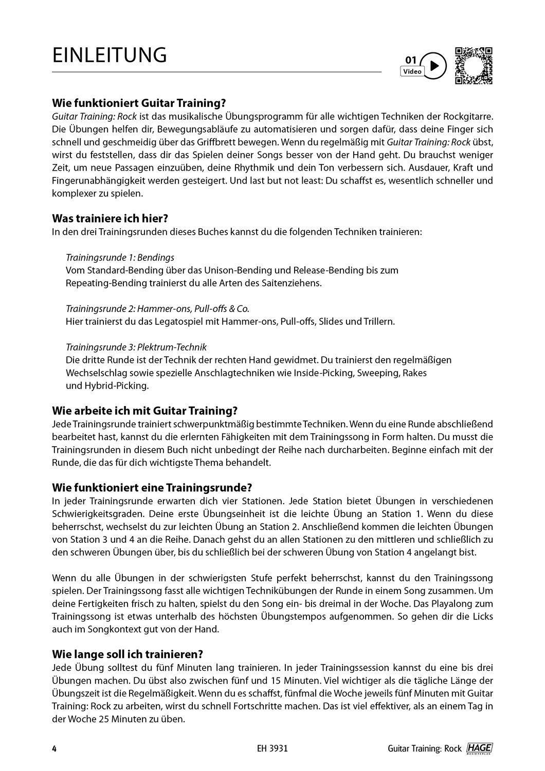 Beispielinhalt (Bild) Guitar Training Rock