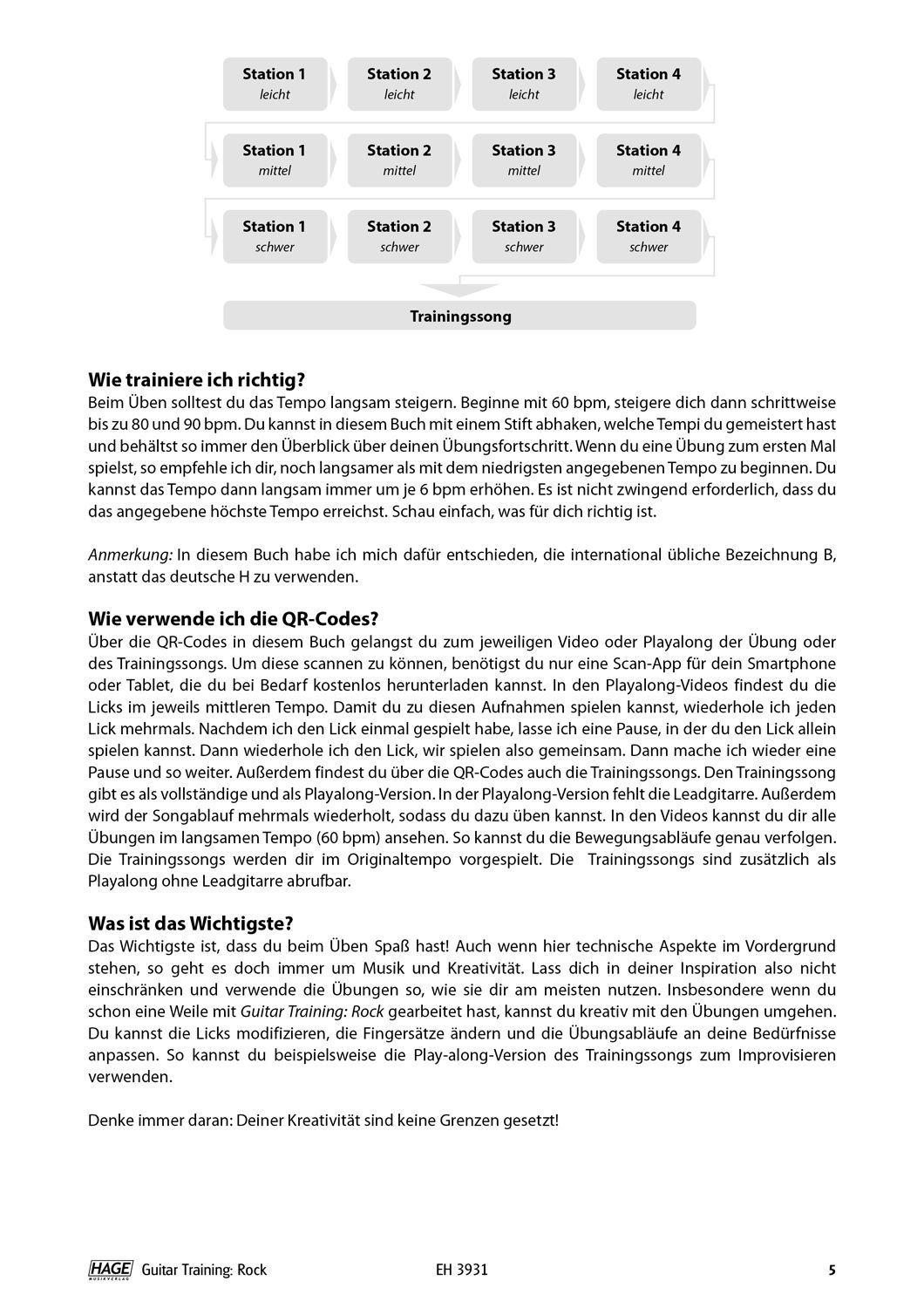 Beispielinhalt (Bild) Guitar Training Rock