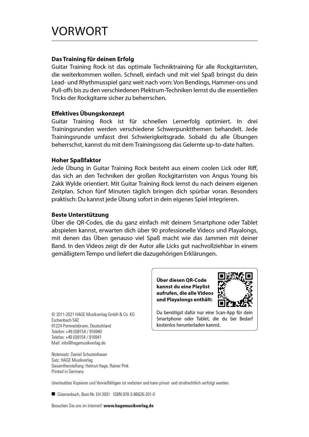 Beispielinhalt (Bild) Guitar Training Rock