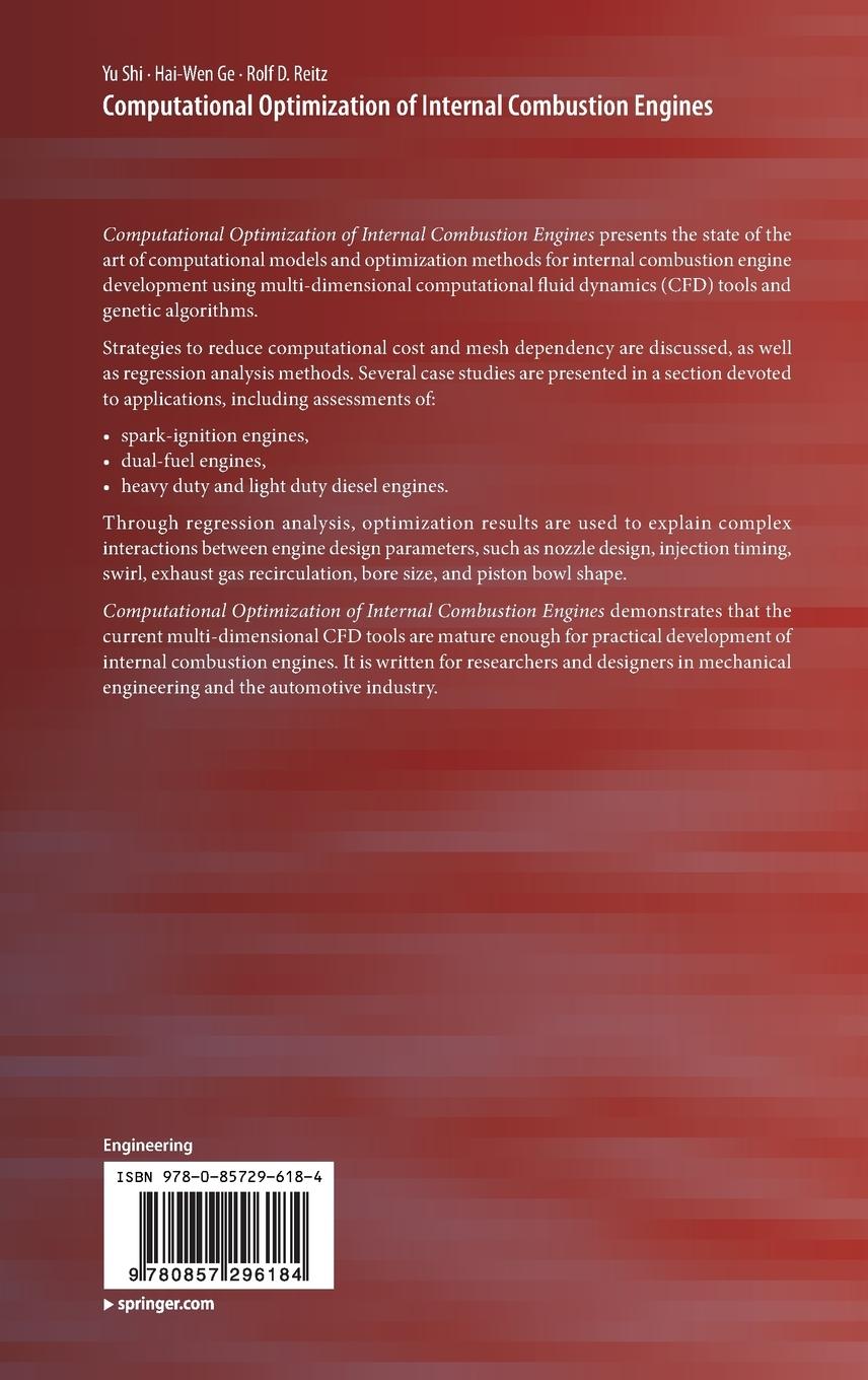 Rückseitencover Computational Optimization of Internal Combustion Engines