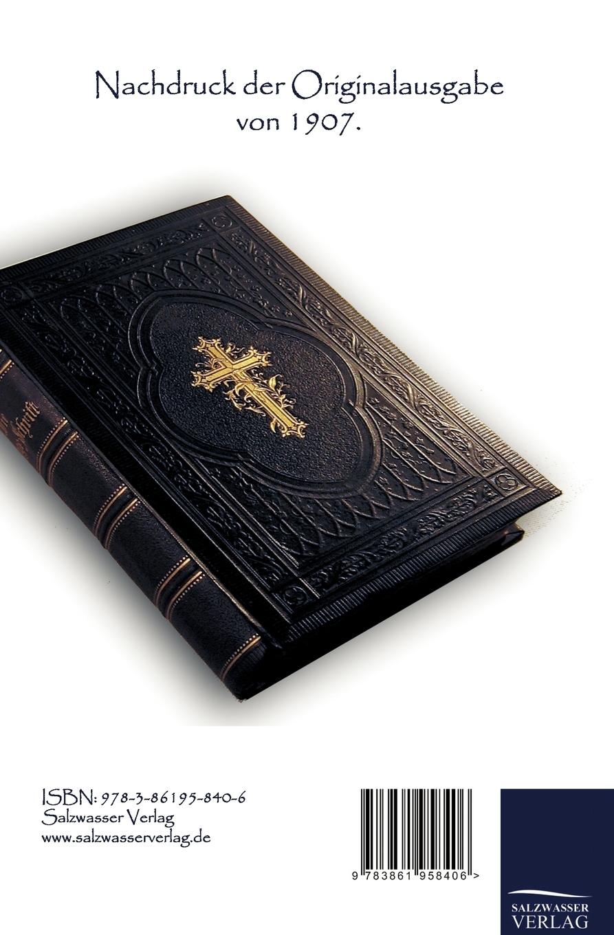 Rückseitencover Die Deutsche Bibel in ihrer geschichtlichen Entwicklung