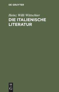 Vorderes Coverbild Die italienische Literatur
