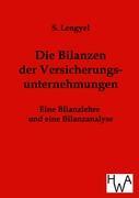 Vorderes Coverbild Die Bilanzen der Versicherungsunternehmungen