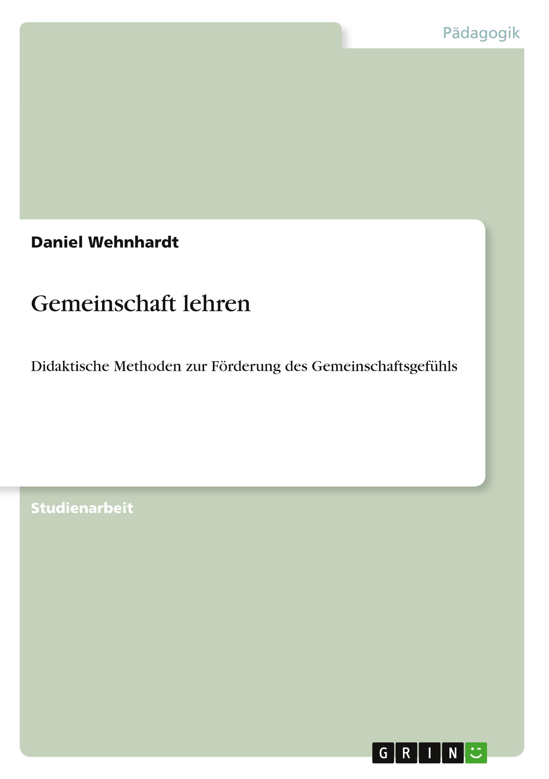 Vorderes Coverbild Gemeinschaft lehren