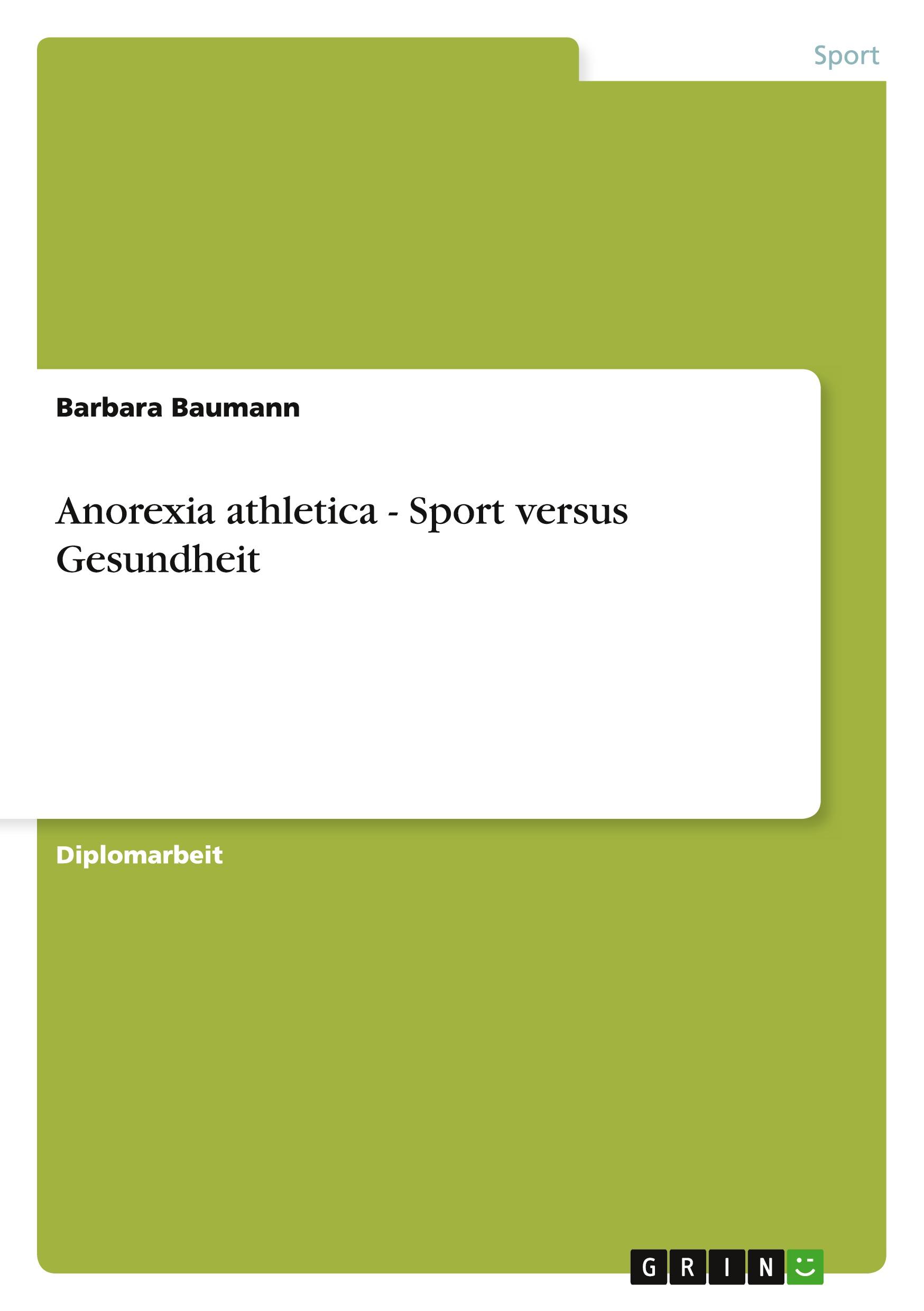 Vorderes Coverbild Anorexia athletica - Sport versus Gesundheit