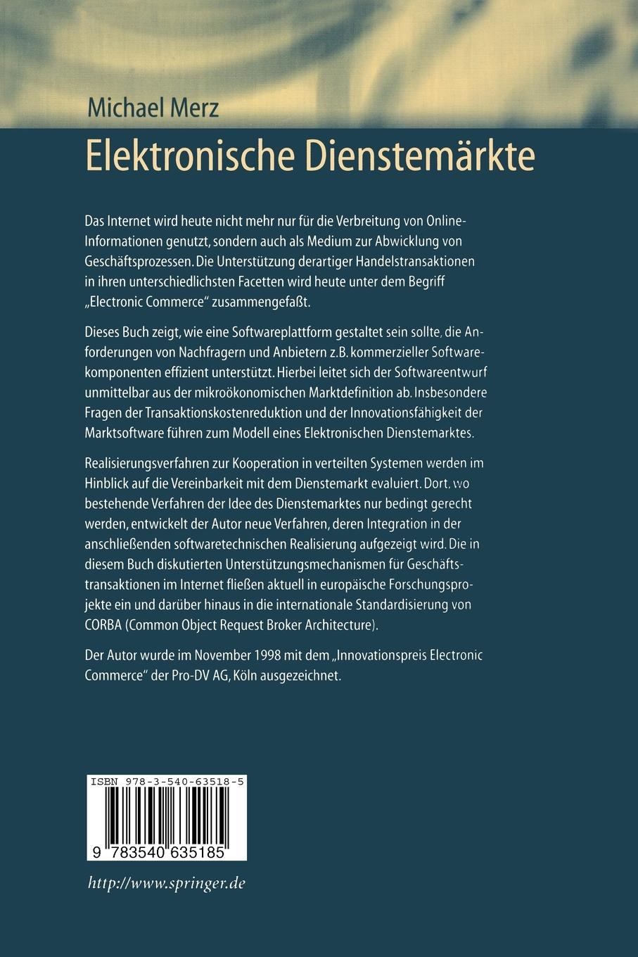Rückseitencover Elektronische Dienstemärkte