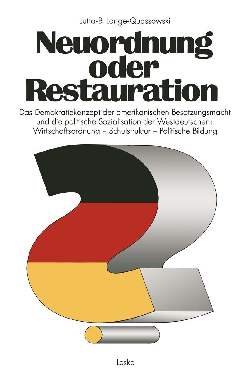 Vorderes Coverbild Neuordnung oder Restauration?