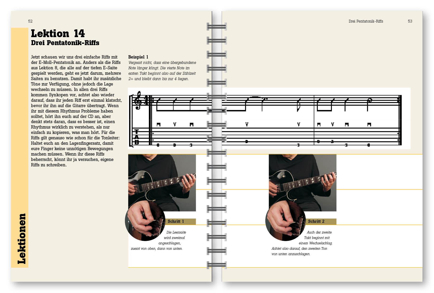 Beispielinhalt (Bild) Gitarre - Der Komplettkurs