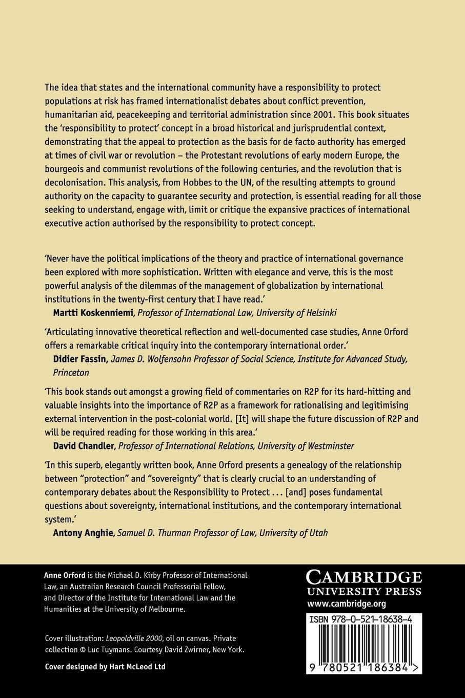 Rückseitencover International Authority and the Responsibility to             Protect