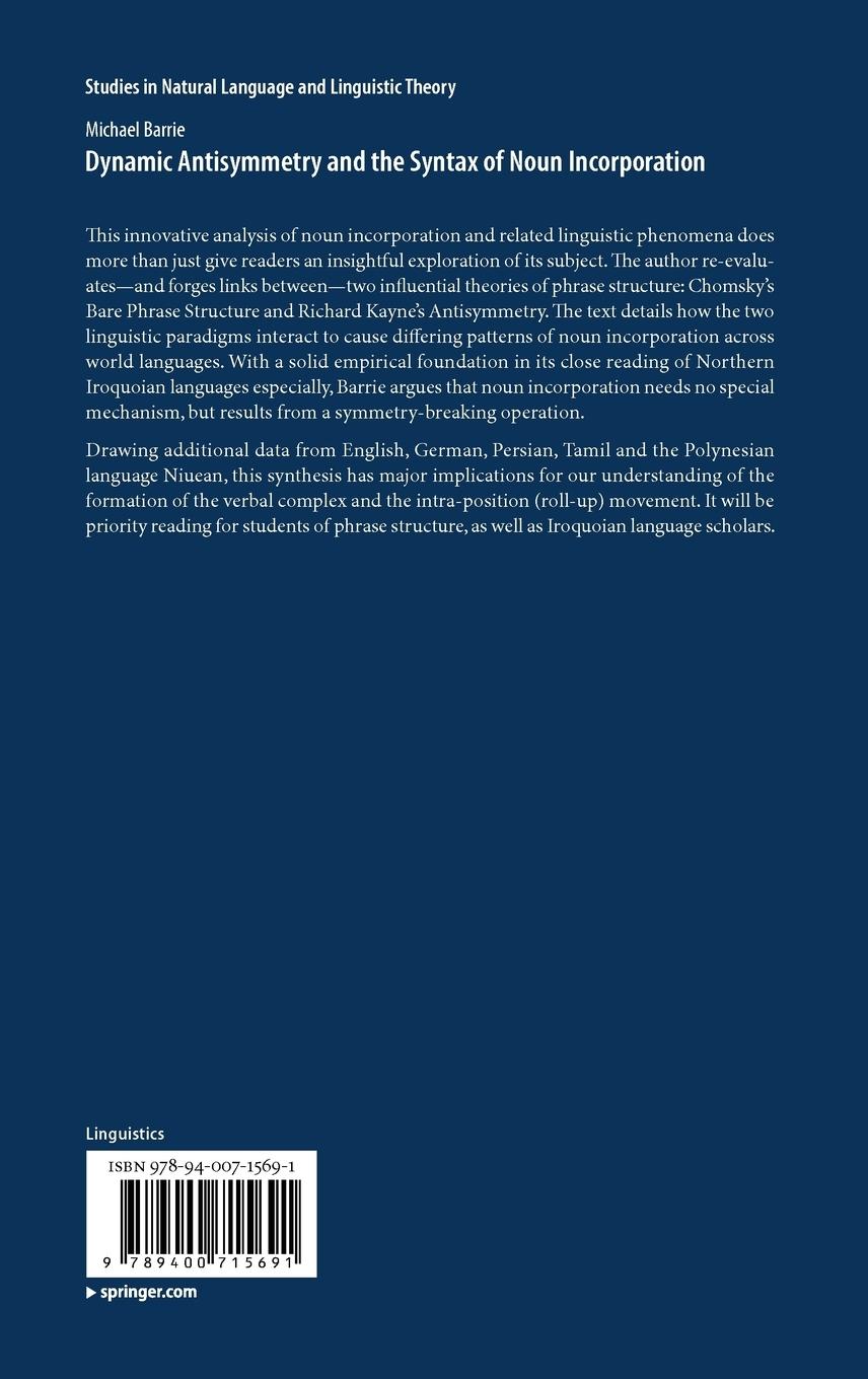 Rückseitencover Dynamic Antisymmetry and the Syntax of Noun Incorporation