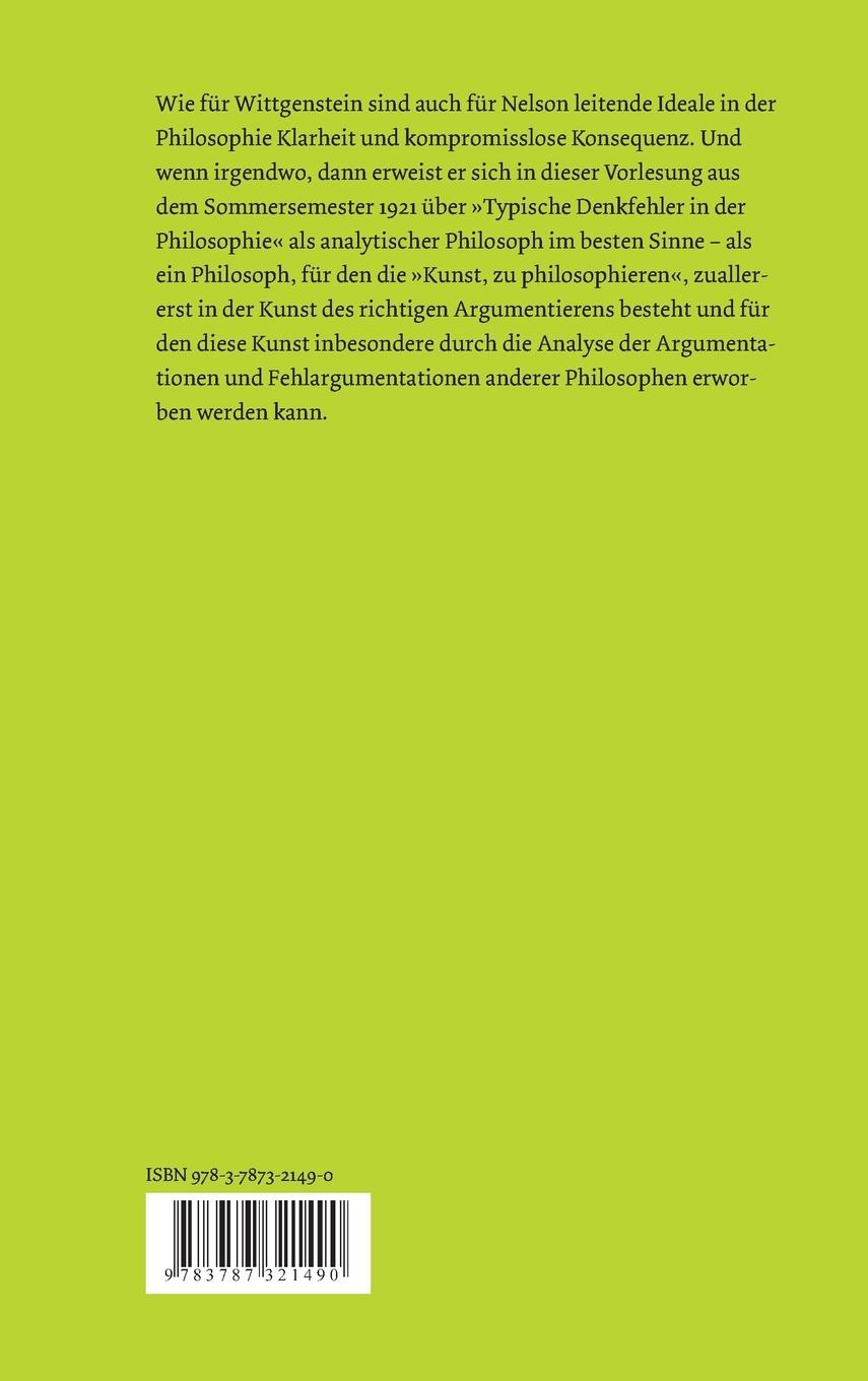 Rückseitencover Typische Denkfehler in der Philosophie