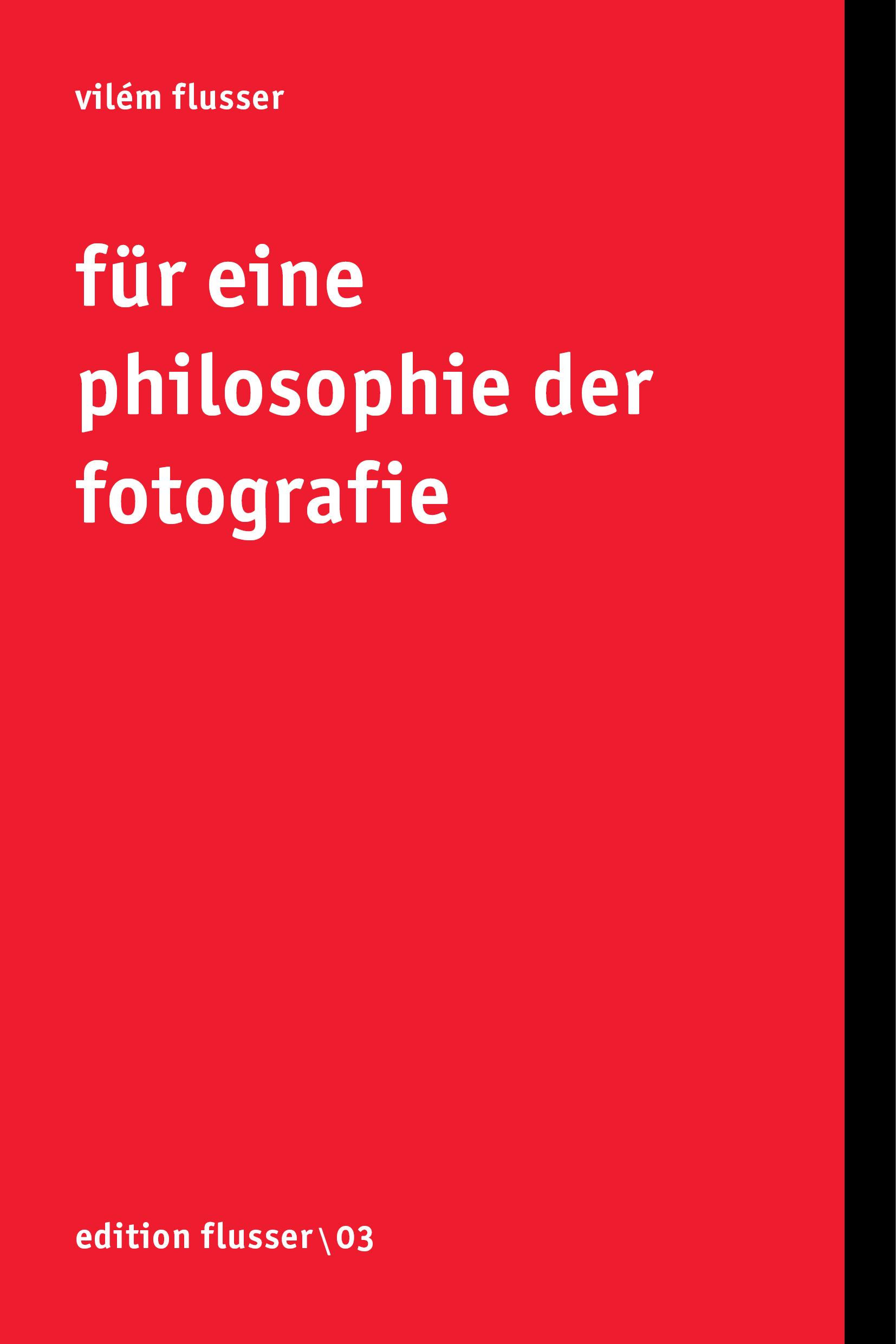 Vorderes Coverbild Für eine Philosophie der Fotografie