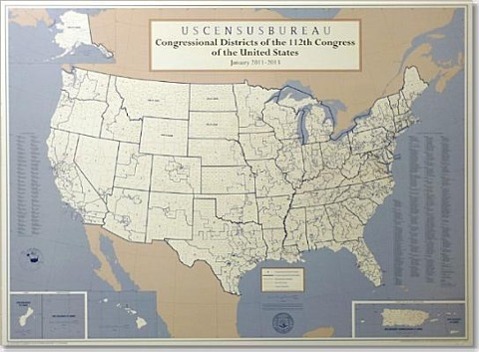Vorderes Coverbild Congressional Districts of the 112th Congress of the United States (Wall Map)