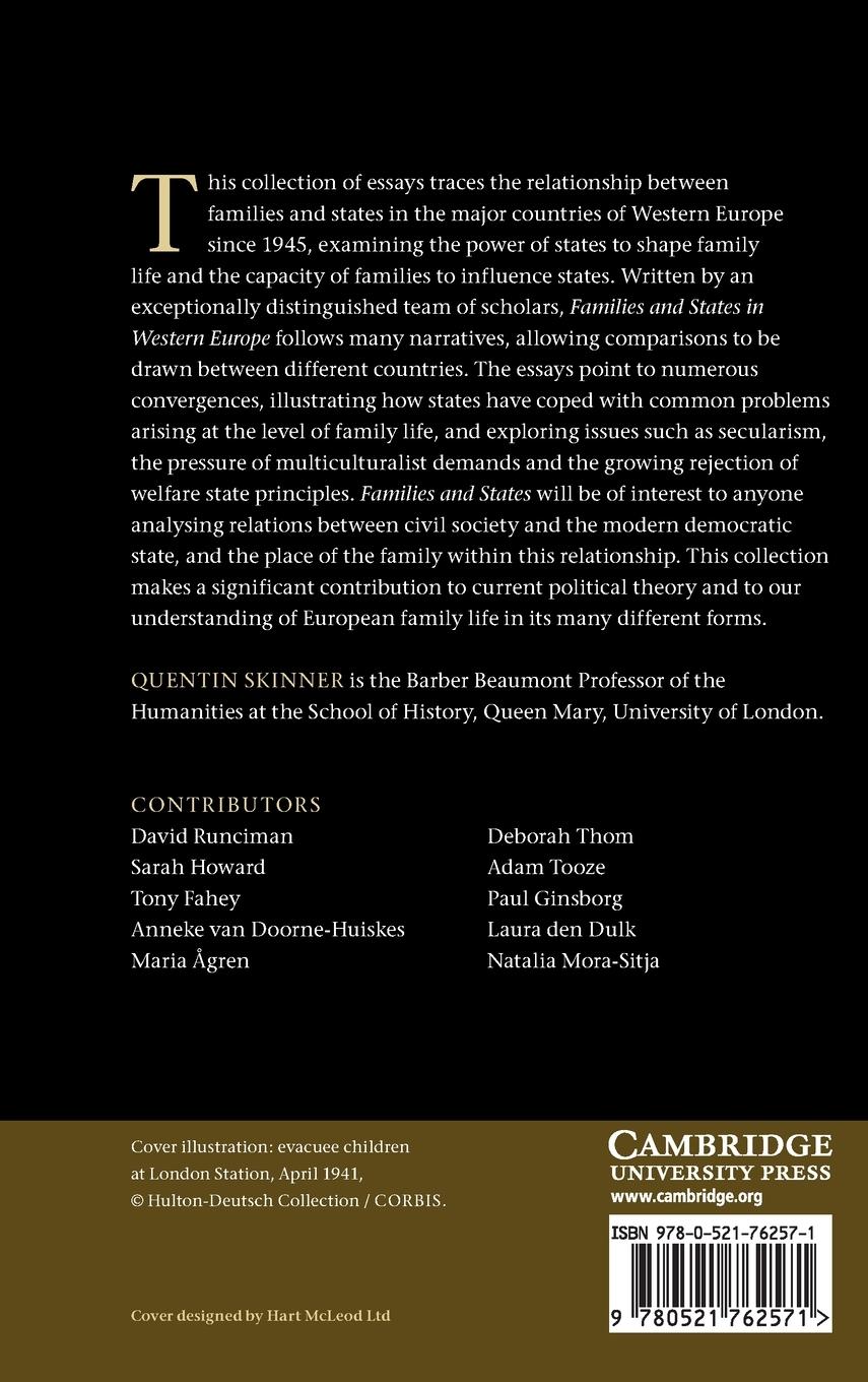 Rückseitencover Families and States in Western Europe