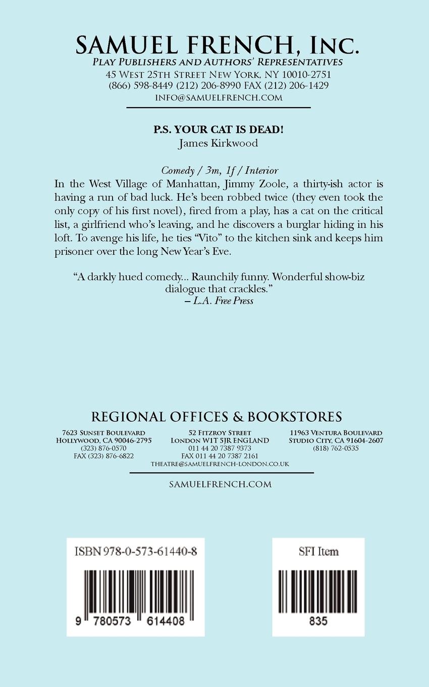 Rückseitencover P.S. Your Cat Is Dead!