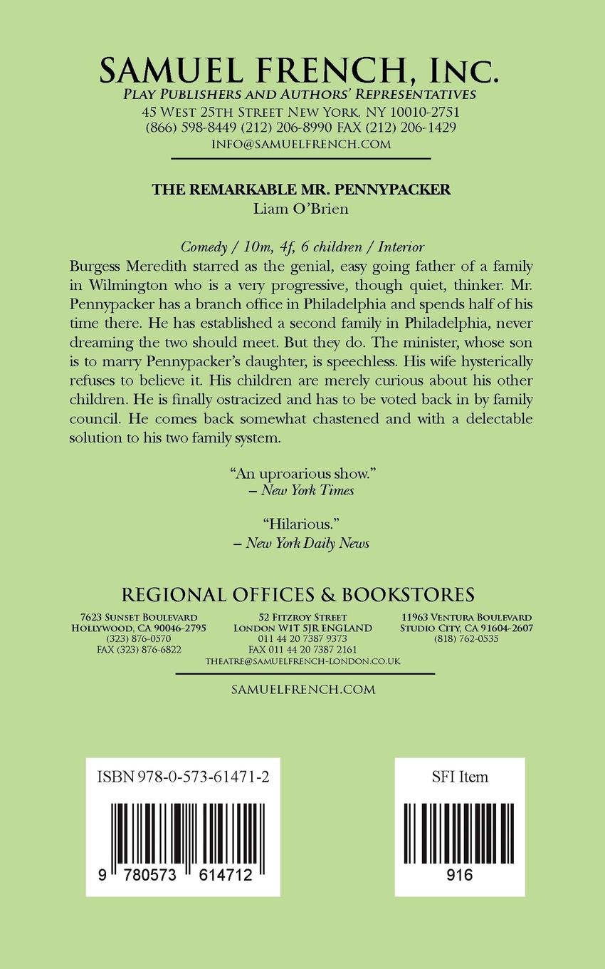 Rückseitencover The Remarkable Mr. Pennypacker