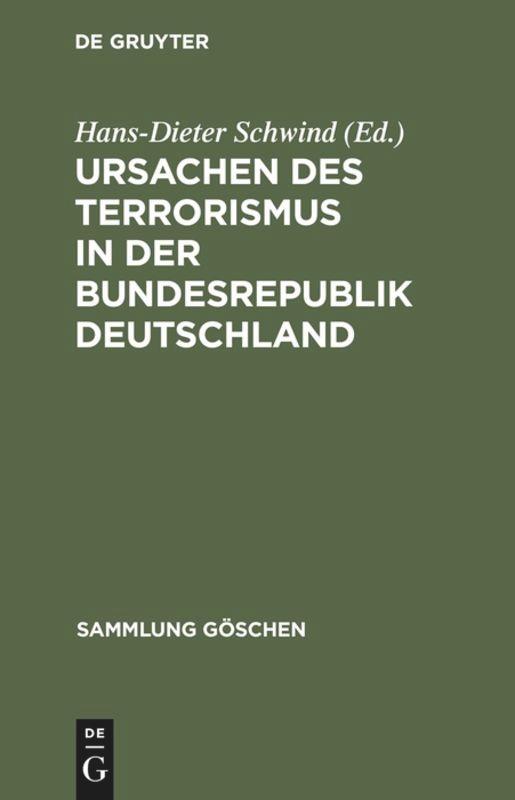 Vorderes Coverbild Ursachen des Terrorismus in der Bundesrepublik Deutschland