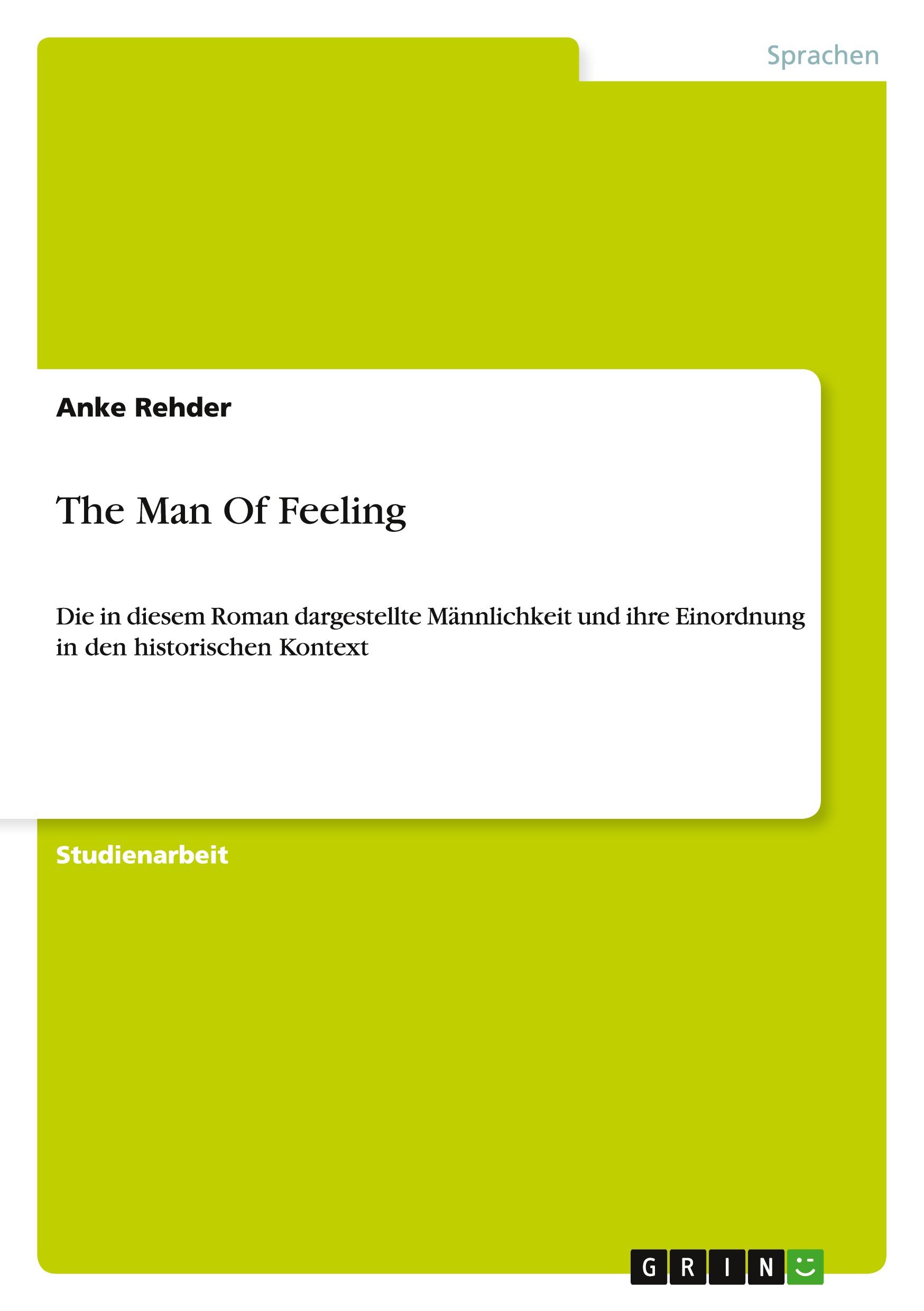 Vorderes Coverbild The Man Of Feeling