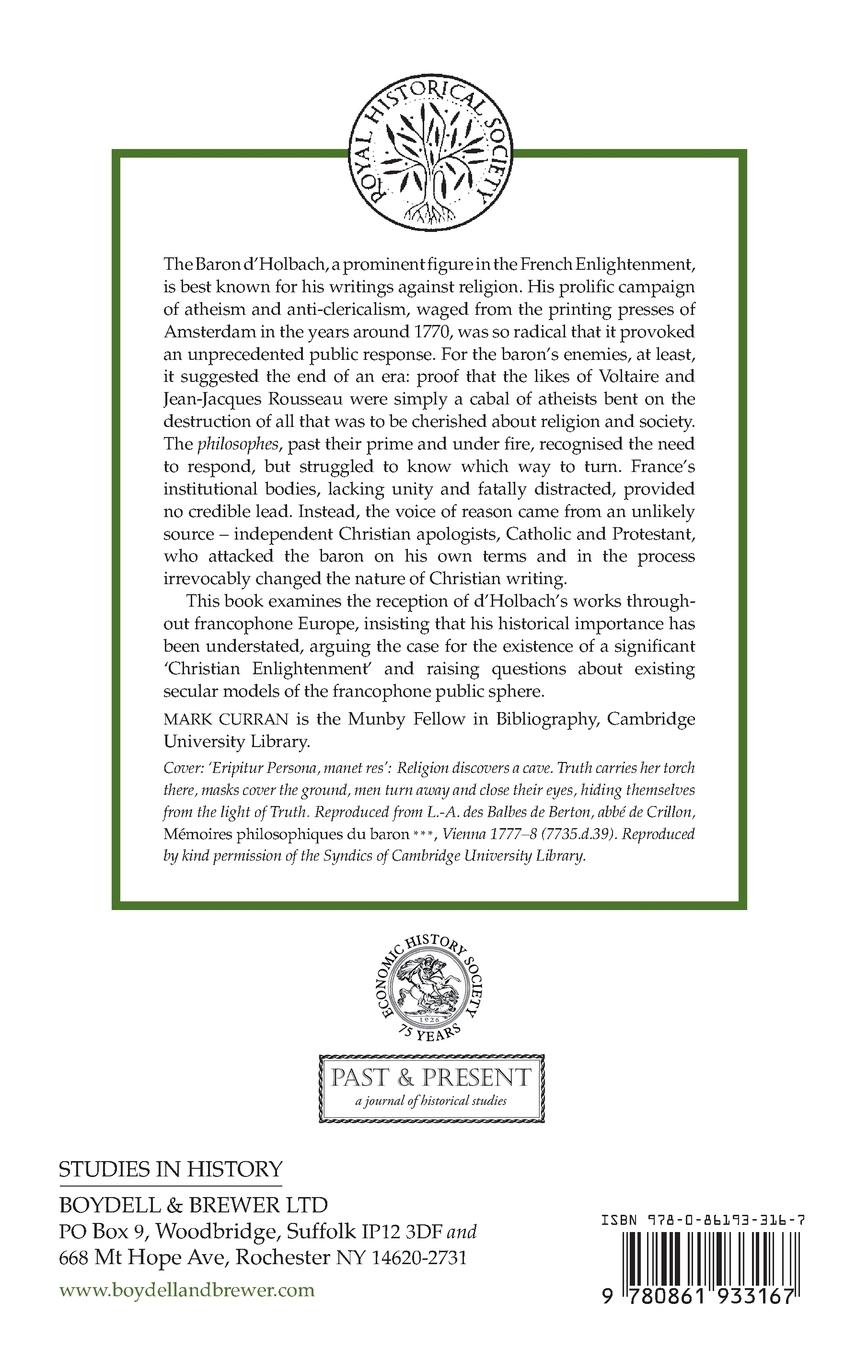 Rückseitencover Atheism, Religion and Enlightenment in Pre-Revolutionary Europe