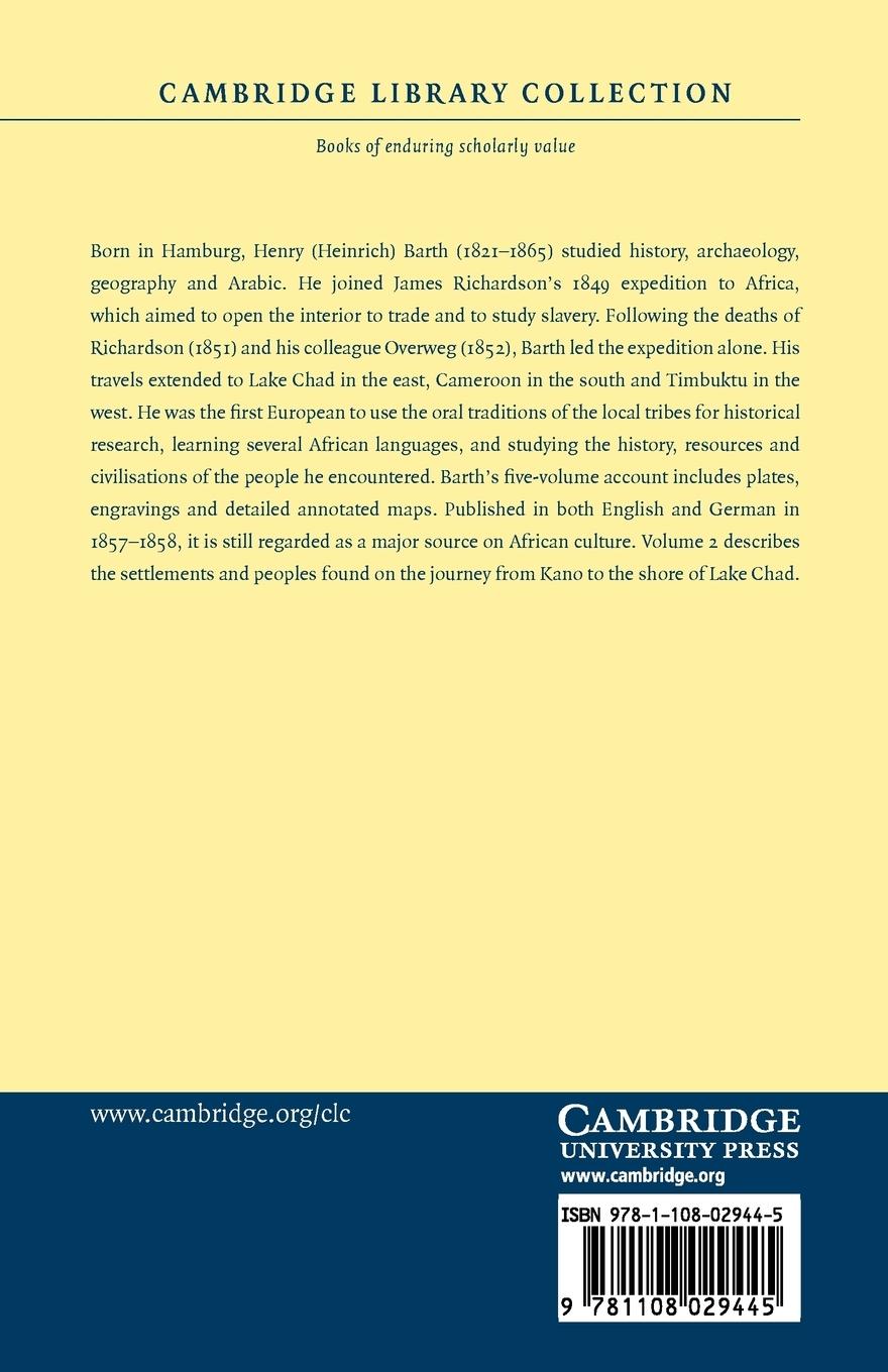 Rückseitencover Travels and Discoveries in North and Central Africa - Volume 2