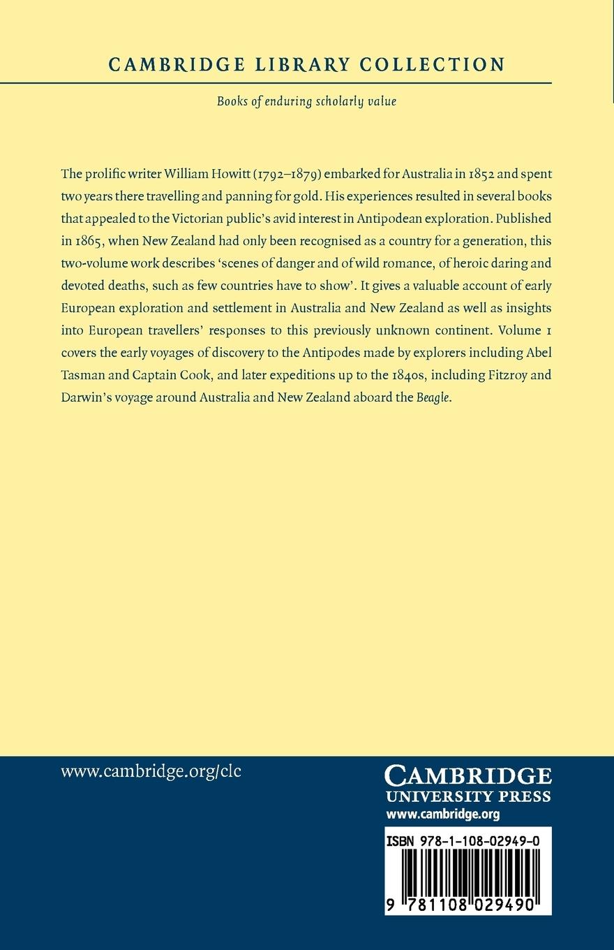Rückseitencover The History of Discovery in Australia, Tasmania, and New Zealand - Volume 1