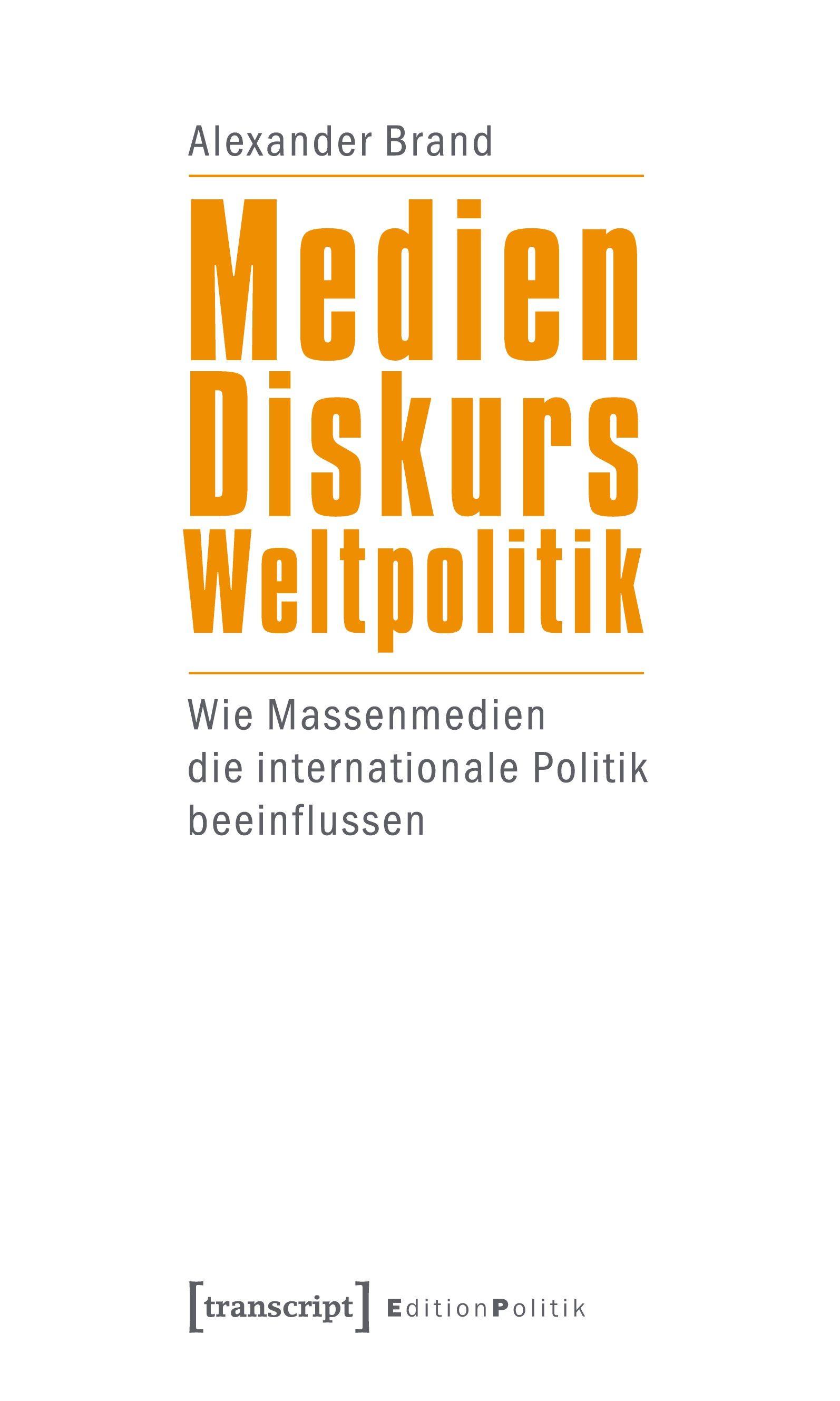 Vorderes Coverbild Medien - Diskurs - Weltpolitik