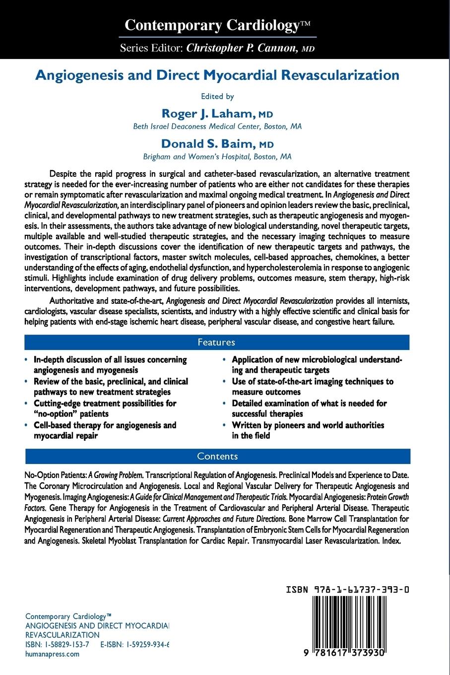 Rückseitencover Angiogenesis and Direct Myocardial Revascularization