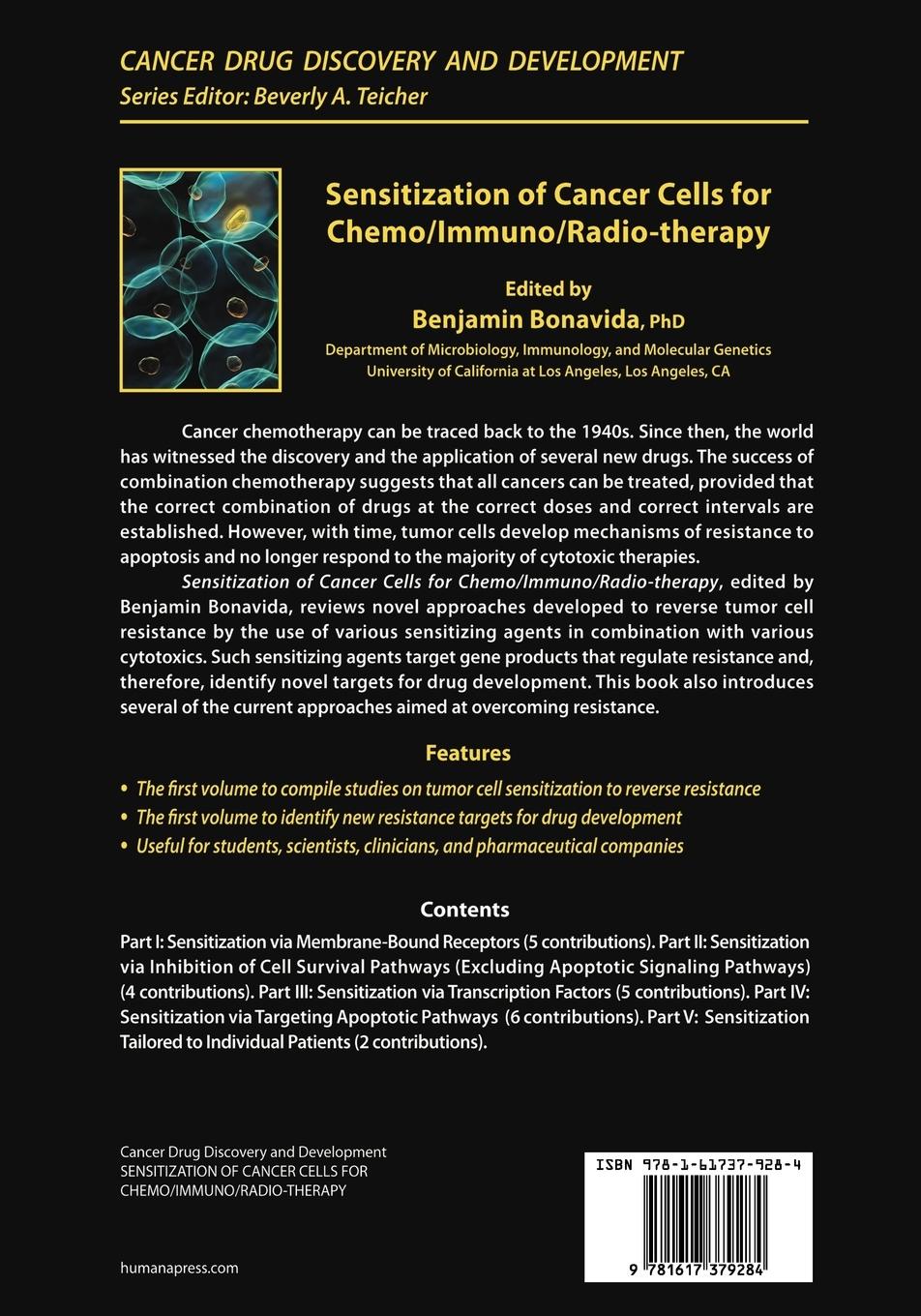 Rückseitencover Sensitization of Cancer Cells for Chemo/Immuno/Radio-therapy