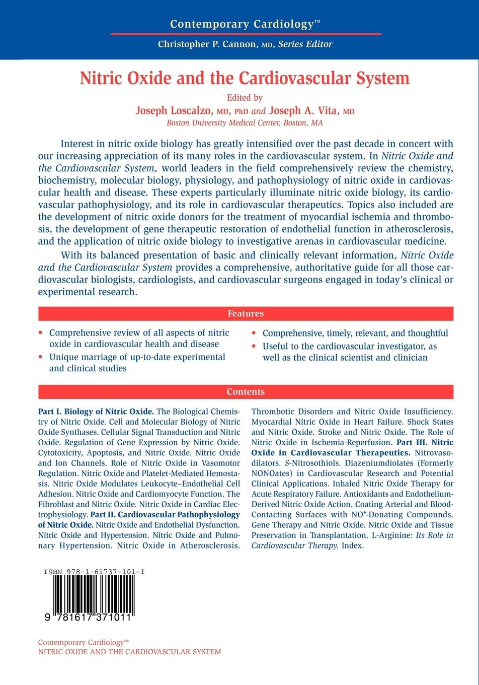 Rückseitencover Nitric Oxide and the Cardiovascular System
