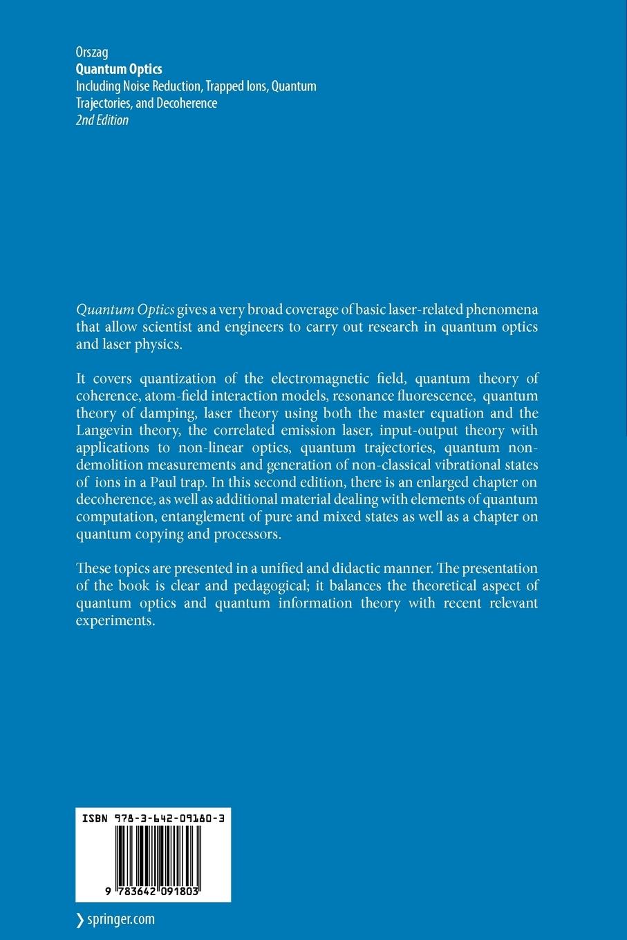 Rückseitencover Quantum Optics