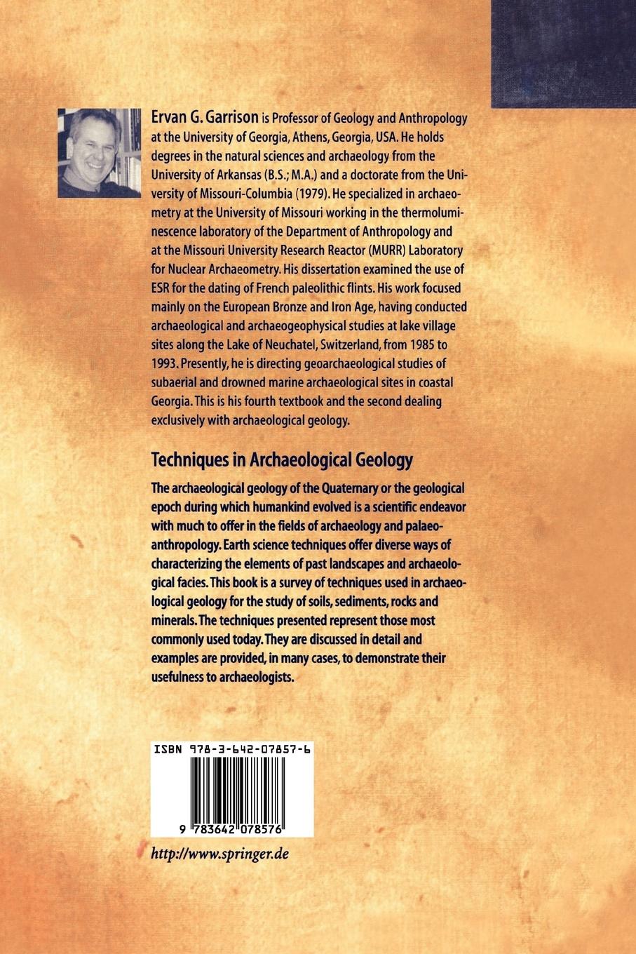 Rückseitencover Techniques in Archaeological Geology