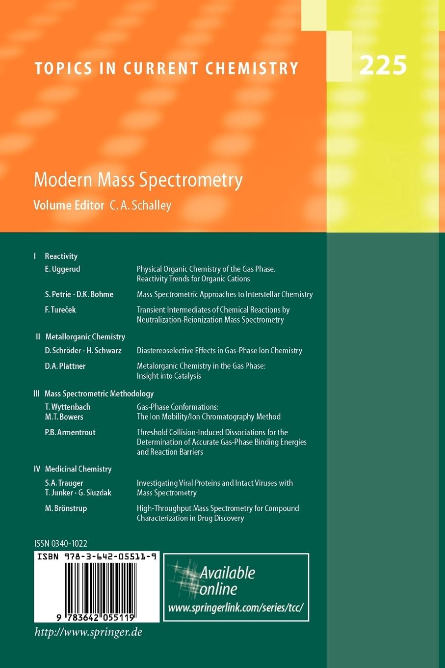 Rückseitencover Modern Mass Spectrometry