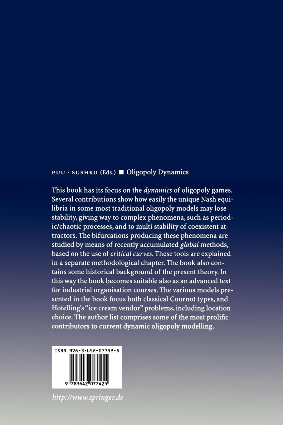 Rückseitencover Oligopoly Dynamics