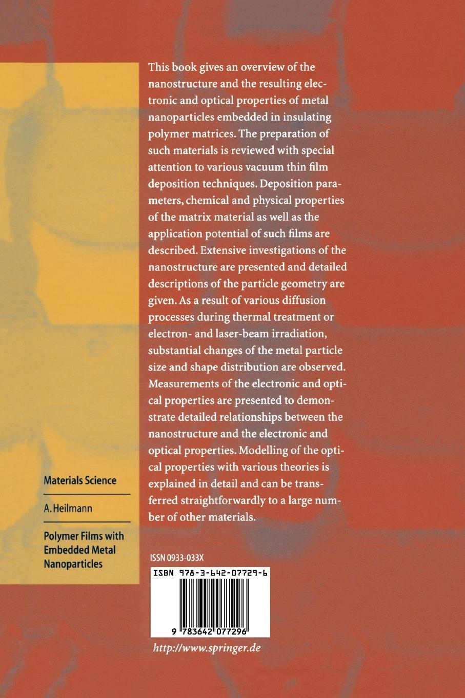 Rückseitencover Polymer Films with Embedded Metal Nanoparticles