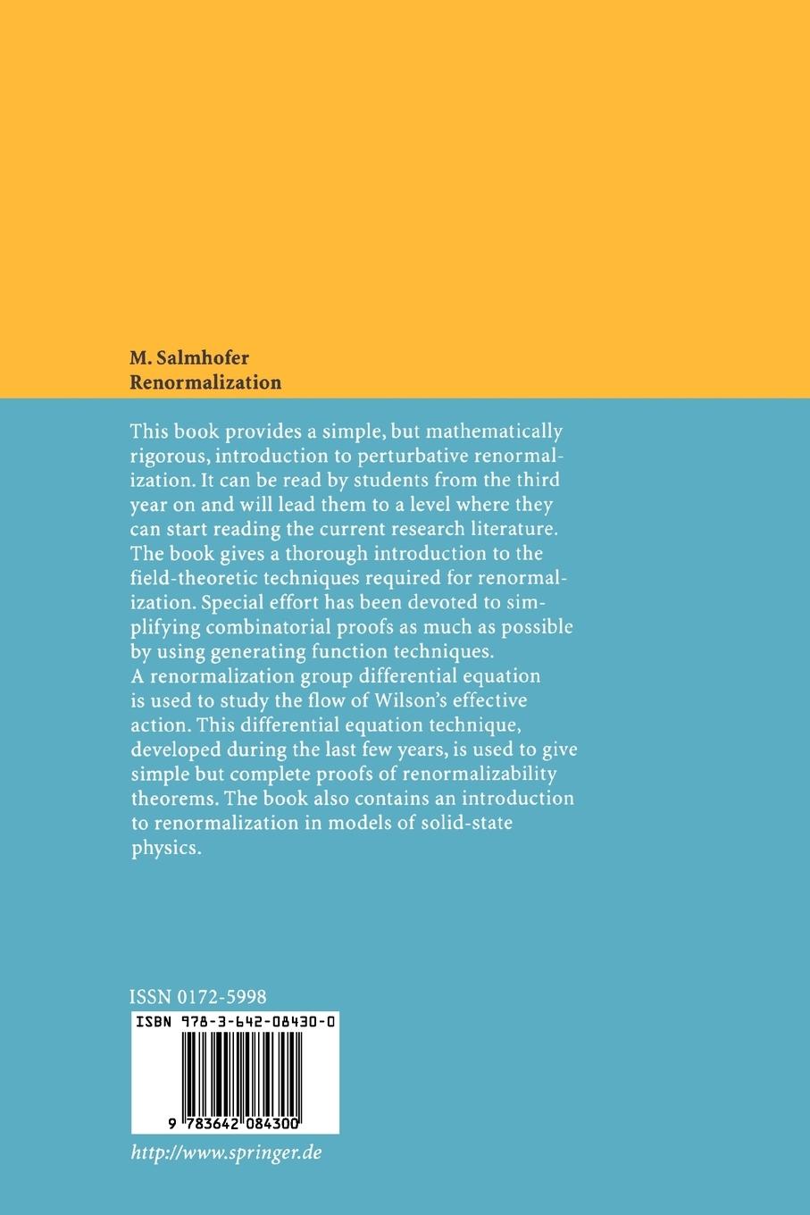 Rückseitencover Renormalization