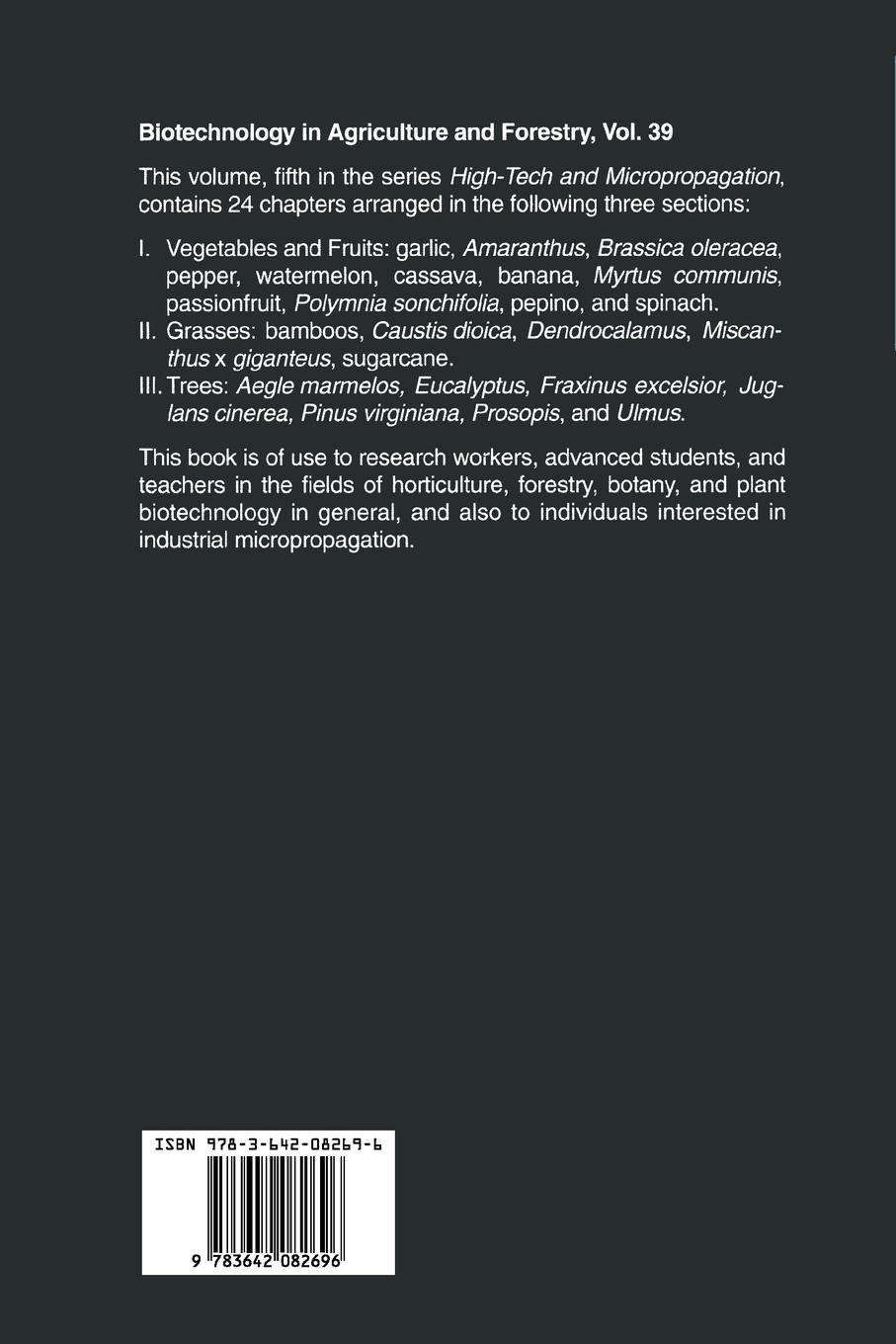 Rückseitencover High-Tech and Micropropagation V