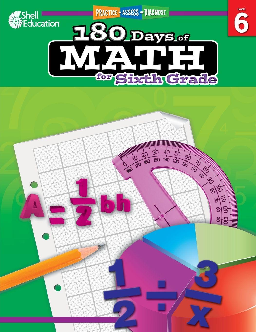 Vorderes Coverbild 180 Days of Math for Sixth Grade