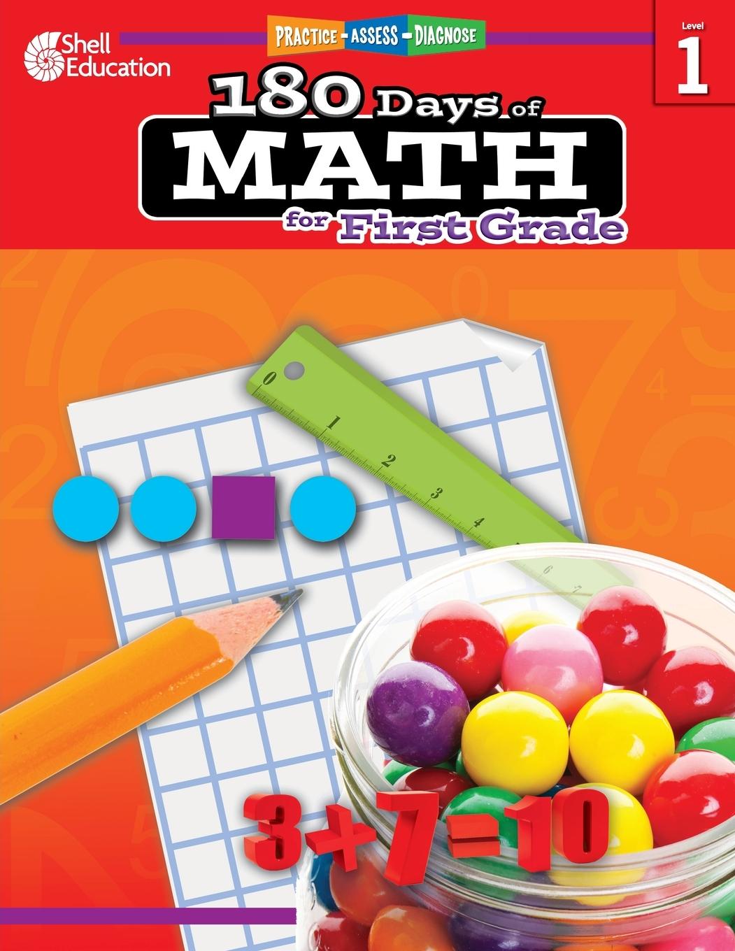Vorderes Coverbild 180 Days of Math for First Grade
