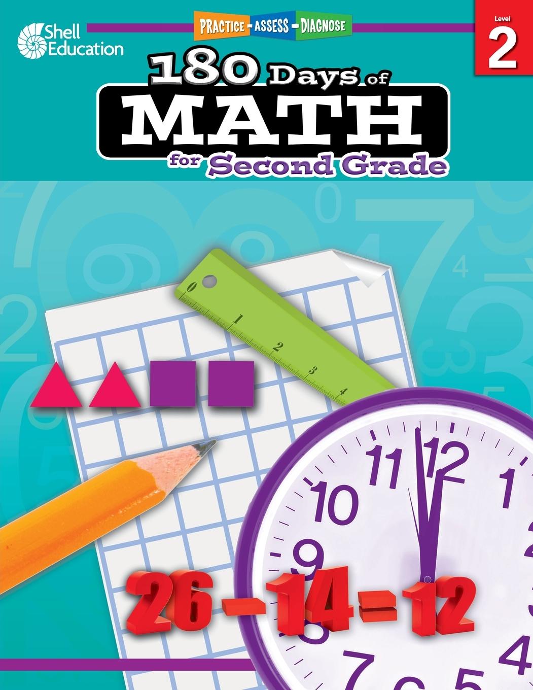 Vorderes Coverbild 180 Days of Math for Second Grade