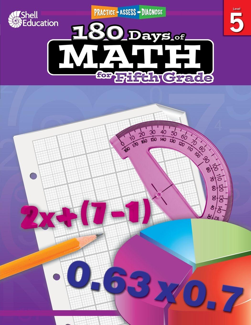 Vorderes Coverbild 180 Days of Math for Fifth Grade