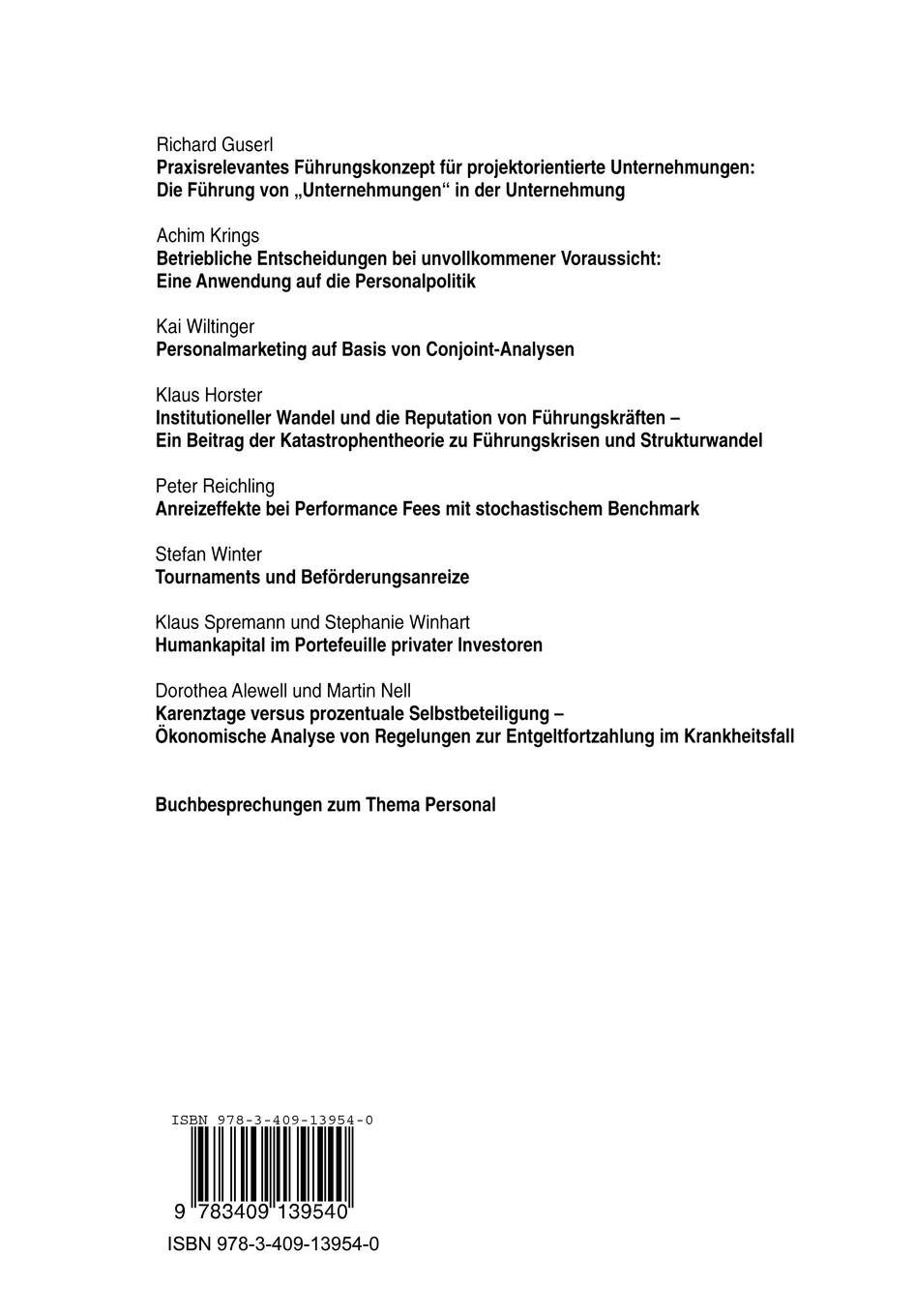 Rückseitencover Personal
