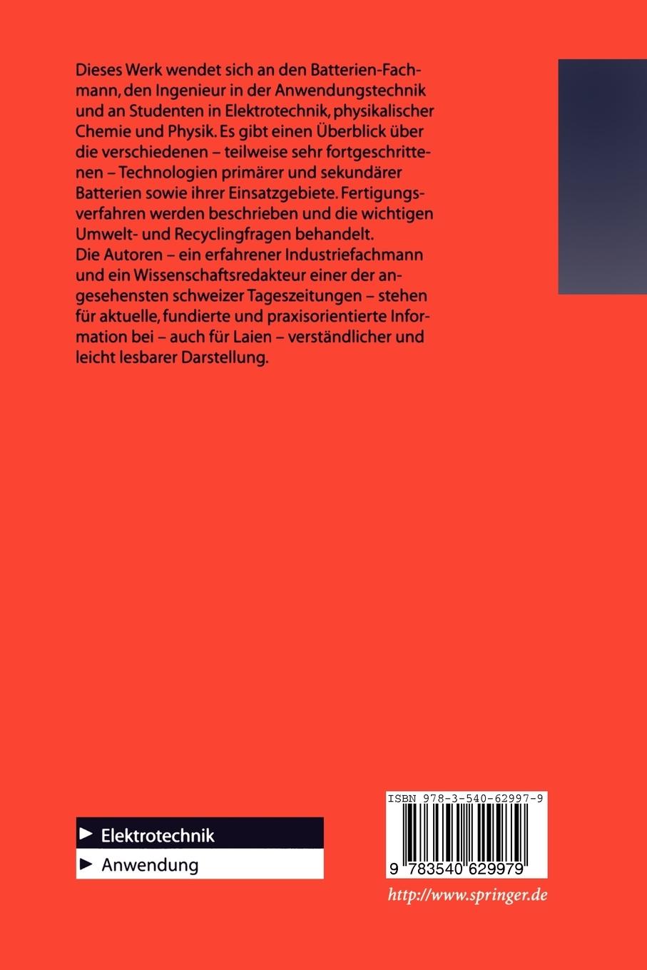 Rückseitencover Batterien und Akkumulatoren